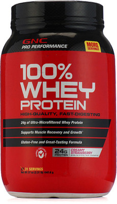

GNC Pro Performance 100% Whey Protein Powder (Strawberry) (2.01lb) Whey Protein(1047 g, Strawberry)