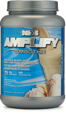 

GNC NDS Amplify Smoothie (Vanilla Cream) (1.9 Lb) Casein Protein(980 g, vanilla)