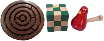 

Khadi Eco Basket 3 in 1 Channapatna Wooden Toys(3 Pieces)