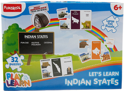

Funskool Play & Learn LETS LEARN INDIAN STATES PZL -(32 Pieces)