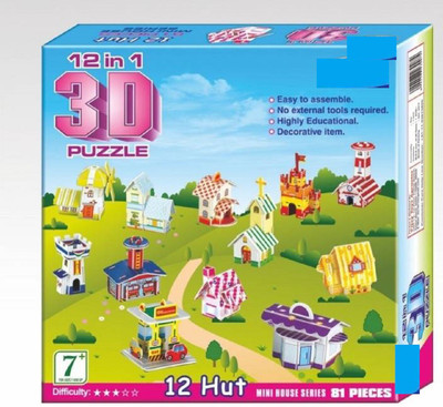 

Goyal Traders 12-in-1 3D Puzzle Game (81 Pieces)(81 Pieces)