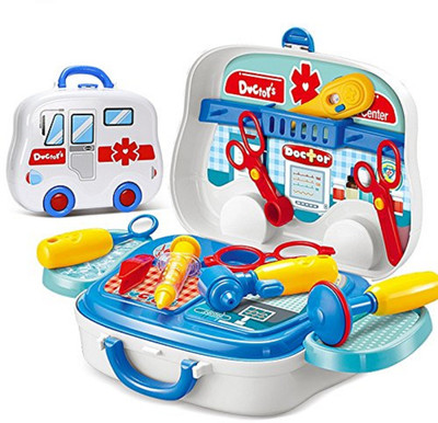 Hariom Enterprise Latest Doctor play set with wheels , Pretend Play Set , Doctor Play Set for Kids , Premium Quality , Toys great for Role Play