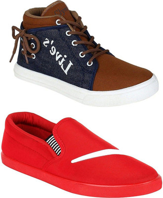 

Clymb Combo Pack Of 2 Sneakers & Loafers Casuals For Men(Multicolor