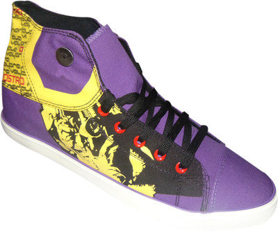 

GS Footwear Men Canvas Shoes For Men(Purple, Yellow