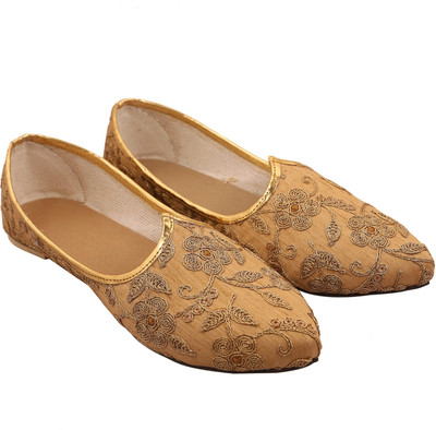 

Goyal Tent House Goyal Safa Sherwani Dauphine Coffee Men's Wedding Jutti (GTHJ-1106-) Jutis For Men(Gold