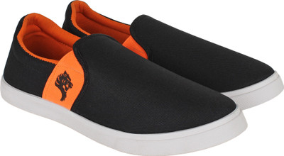 

Aero Canvas Loafers For Men(Black, Orange, Black::org