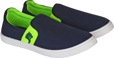 

Aero Canvas Slip On Sneakers For Men(Blue, Green, Nblue::pgrn