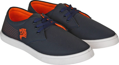 

Aero Canvas Sneakers For Men(Blue, Orange, Nblue::orange