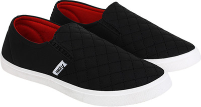 

AMG Aero Men Canvas Loafers shoes Slip On Sneakers For Men(Black, Black :: red