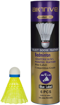 

Iris 1 Box (6 Pcs) EGH-602 Aktive Badminton Nylon Shuttle - Yellow(Fast, 79, Pack of 6)