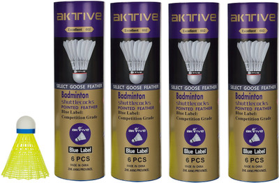 

Iris 4 Boxes (6 Pcs in each Box) EGH-602 Badminton Nylon Shuttle - Yellow(Fast, 79, Pack of 6)