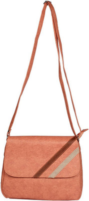 

LadyBugBag Women Casual Beige Leatherette Sling Bag