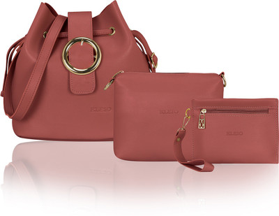 

Kleio Women Evening/Party Pink PU Sling Bag