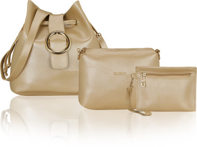 

Kleio Women Casual Beige PU Sling Bag