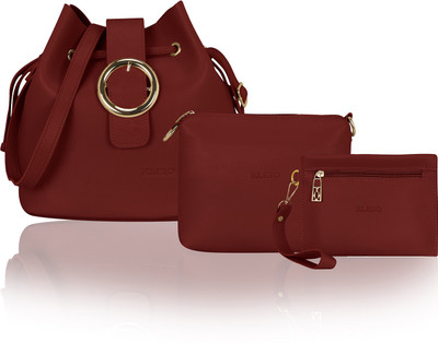

Kleio Women Evening/Party Maroon PU Sling Bag