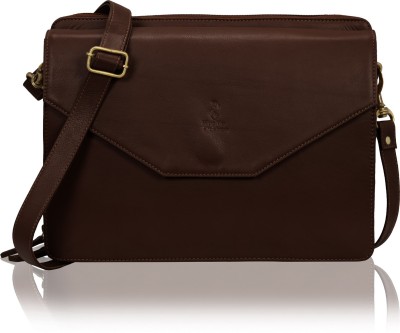 

HugMe.fashion Women Formal Tan Genuine Leather Sling Bag