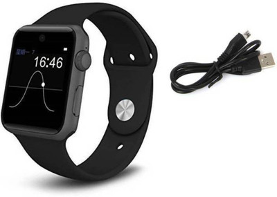 

EWELL all Apple iphones campatible smart watches black Smartwatch(Black Strap regular)