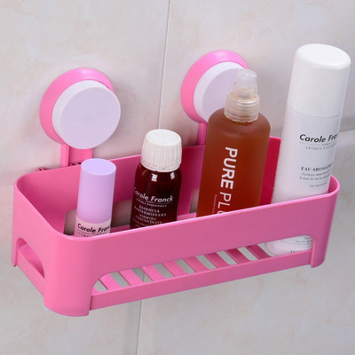 

House of Quirk Strong Suction Shower Caddy Bathroom Shelf(Pink)