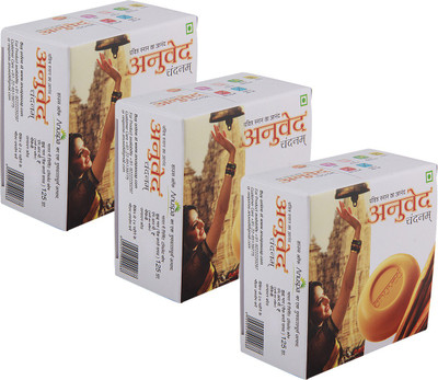 

Anuved 3 Herbal Chandanam 125g Soaps(375 g, Pack of 3)