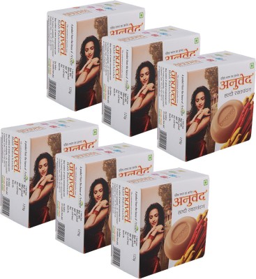 

Anuved 6 Herbal Haldi Raktachandan 125g Soaps(750 g, Pack of 6)