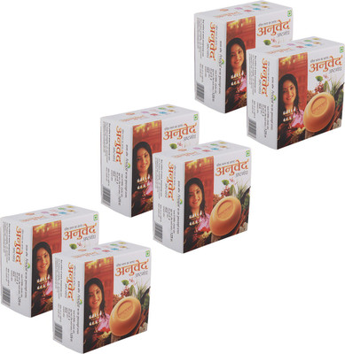 

Anuved 6 Herbal Ashtagandha 125g Soaps(750 g, Pack of 6)