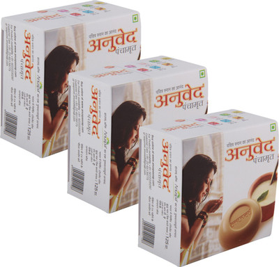 

Anuved 3 Herbal Panchamrut 125g Soaps(375 g, Pack of 3)