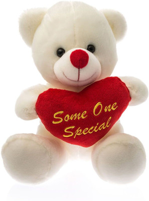 Dimpy Stuff Dimpy Bear W/Heart - 25 cm(White)