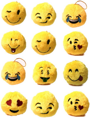

Symbolic Creations Emoji Smiley for Car Hanging (Yellow Color) - Extra Soft Super Quality Non Toxic Smiley Balls - 40 cm(Yellow)