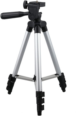 

Royallite Professional Tripod - 3110 Portable & Foldable Camera - Mobile Tripod With Mobile Clip Holder Bracket , Fully Flexible Mount Cum Tripod , Standwith Three-dimensional Head & Quick Release Plate. Tripod(Silver, Black, Supports Up to 750 g)