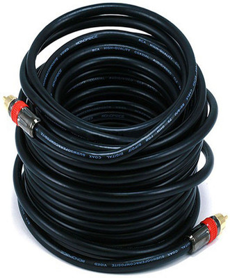 

Monoprice TV-out Cable Subwoofer cable 50ft(Black, For Home Theater, 15.24)