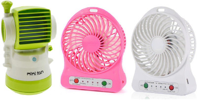 

Elegant Shopping Air Conditioner Rechargeable Mini Fan Desktop Humidifier Fan Portable Cooling, Purple, White & Pink USB Fan, USB Humidifier(Green, Pink, White)