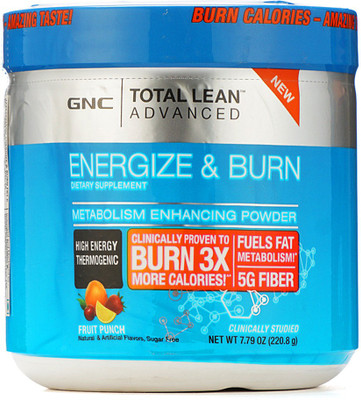 

GNC Total Lean Advanced Energize Burn Powder Fruit Punch 220.8gm(220 g)