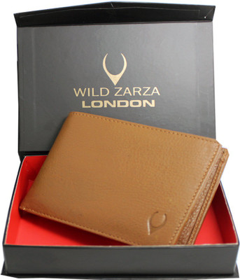 

wild zarza london Men Tan Genuine Leather Wallet(12 Card Slots)