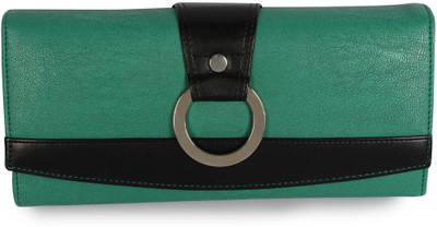 

LadyBugBag Women Green Artificial Leather Wallet(7 Card Slots)