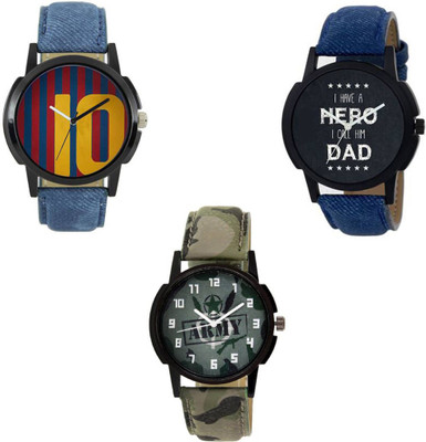 

Rage Enterprise New Designer Dial Multi Color Leather Belt Re-3710 Men & Women Watch - For Boys