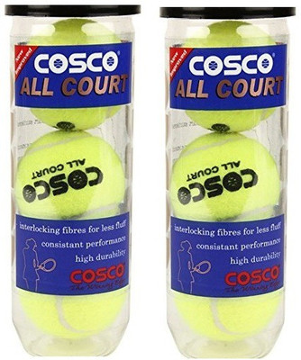 

Cosco 'ALL COURT' ( 6 balls ) Tennis Ball(Pack of 6, Multicolor), Green
