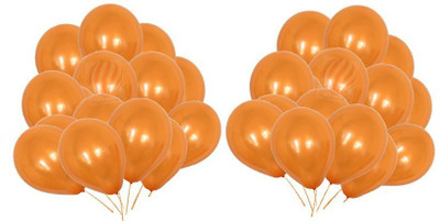 PartyballoonsHK Solid Metallic Orange Birthday Party Decoration ( Pack Of 150) Balloon(Orange, Pack of 1)