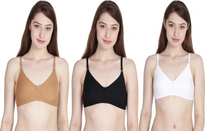 LEADING LADY Bra Women Full Coverage Non Padded Bra(White, Black, Beige)