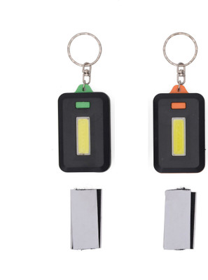 

Store2508 LED Keychain COB Light With Hook & Loop Sticker. 3 light Modes. Key Chain(Multicolor)