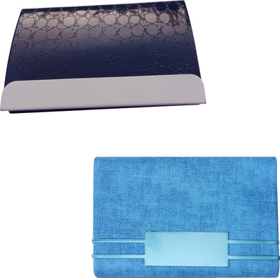 

Printmystic.com 10 Card Holder(Set of 2, Black, Silver, Blue)