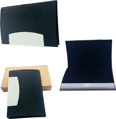 

Printmystic.com 10 Card Holder(Set of 3, Black, Silver)