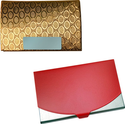 

Printmystic.com 10 Card Holder(Set of 2, Red, Gold, Silver)