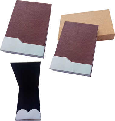 

Printmystic.com 10 Card Holder(Set of 3, Maroon, Silver)