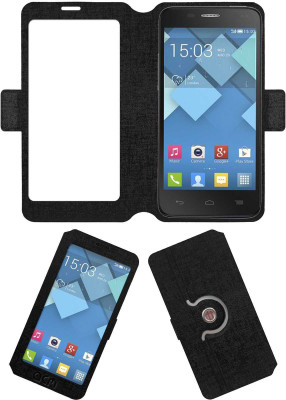 ACM Flip Cover for Alcatel Onetouch Idol Mini 6012d(Black, Cases with Holder, Pack of: 1)