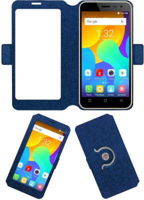 ACM Flip Cover for Micromax Spark Vdeo 4g(Blue, Cases with Holder, Pack of: 1)