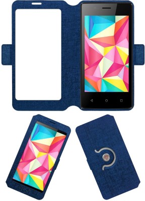 ACM Flip Cover for Intex Aqua Wing(Blue, Cases with Holder, Pack of: 1)