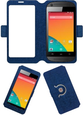 ACM Flip Cover for Intex Aqua T2(Blue, Cases with Holder, Pack of: 1)