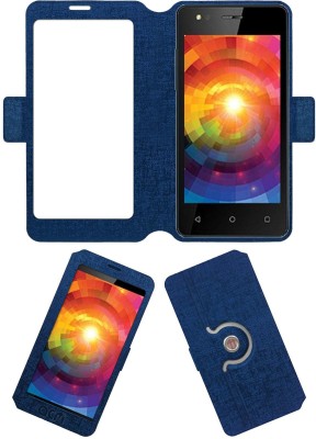 ACM Flip Cover for Intex Aqua Eco 4g(Blue, Cases with Holder, Pack of: 1)