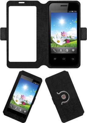 ACM Flip Cover for Intex Cloud X1(Black, Cases with Holder, Pack of: 1)