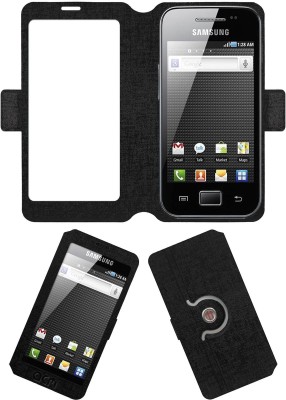 ACM Flip Cover for Samsung Galaxy Ace S5830(Black, Cases with Holder, Pack of: 1)